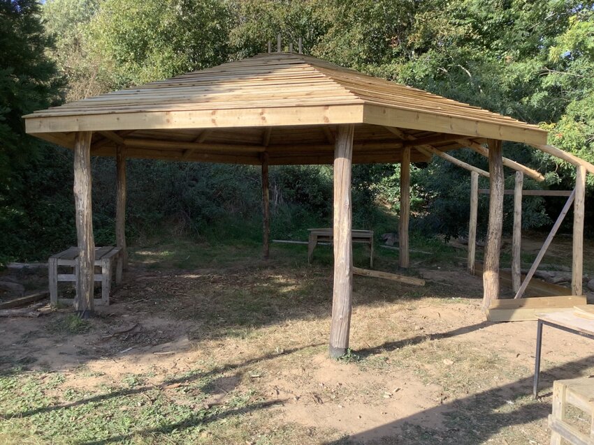 Image of Finished Round House in the Forest School area